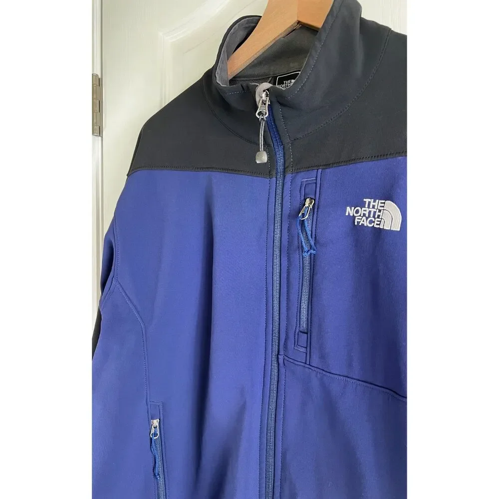 The North Face Men's Apex Soft Shell Jacket Blue Black Size L